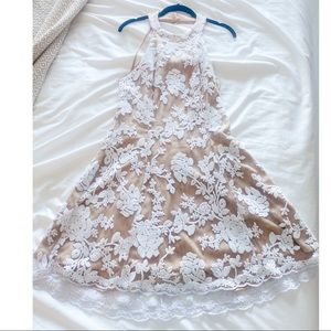 Dress the Population white sequins dress